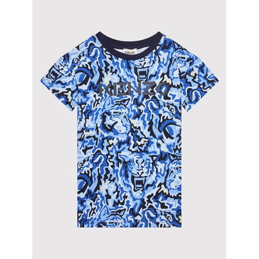 T-Shirt K25191 Granatowy Regular Fit Kenzo Kids 12Y okazja MODIVO