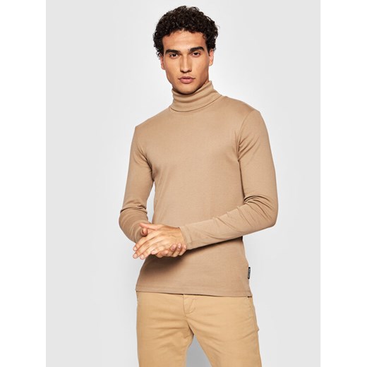 Golf 129 2202 52354 Beżowy Slim Fit L okazja MODIVO