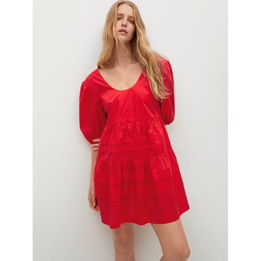 Sukienka codzienna Mayo 17032022 Czerwony Relaxed Fit Mango M promocja MODIVO