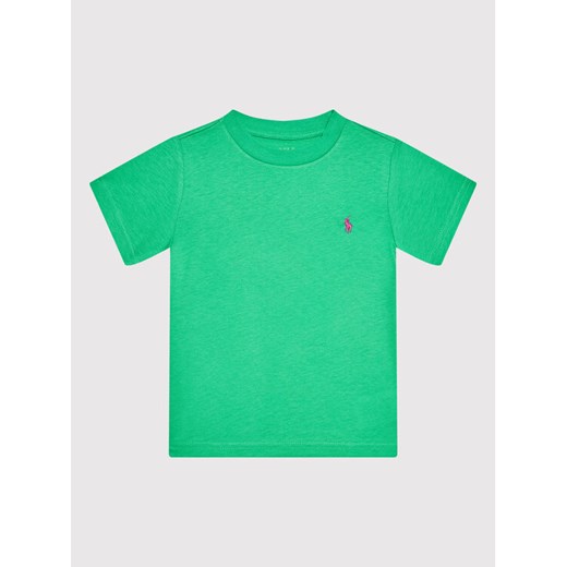 T-Shirt 321832904070 Zielony Regular Fit Polo Ralph Lauren 4_4T MODIVO