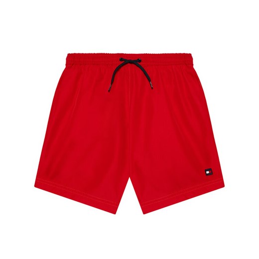 Szorty kąpielowe Medium Drawstring UB0UB00352 Czerwony Regular Fit Tommy Hilfiger 10_12Y promocja MODIVO