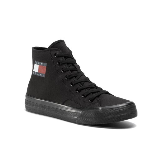 Sneakersy Midcut Lace Up Vulc EM0EM00485BDS Czarny Tommy Jeans 44 MODIVO promocja