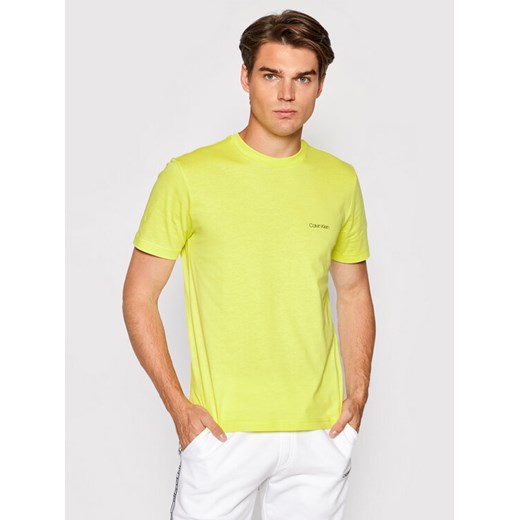 T-Shirt Chest Logo K10K103307 Zielony Regular Fit Calvin Klein XL okazja MODIVO