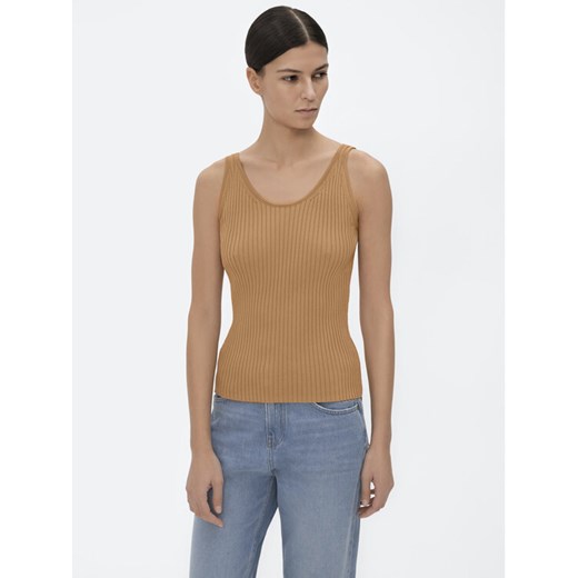 Top SI22-TPD035 Brązowy Slim Fit Simple XS MODIVO
