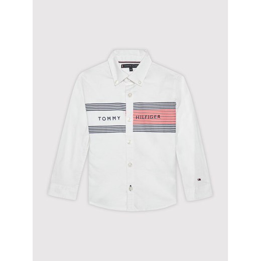 Koszula Detail Oxford KB0KB06943 D Biały Regular Fit Tommy Hilfiger 12Y promocja MODIVO