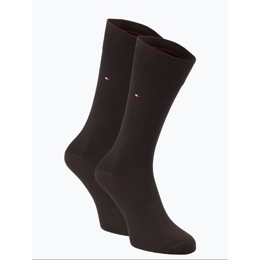 Tommy Hilfiger Skarpety pakowane po 2 szt. Mężczyźni Bawełna czekoladowy jednolity ze sklepu vangraaf w kategorii Skarpetki męskie - zdjęcie 134377525
