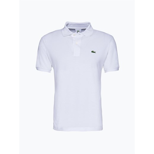 Lacoste Męska koszulka polo Mężczyźni Bawełna biały jednolity ze sklepu vangraaf w kategorii T-shirty męskie - zdjęcie 134377606