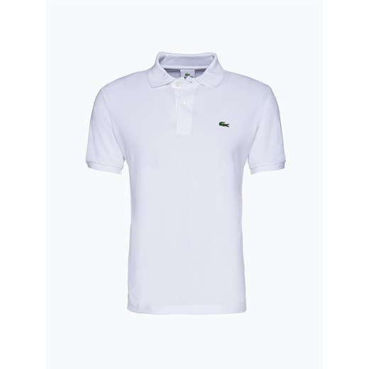 Lacoste Męska koszulka polo Mężczyźni Bawełna biały jednolity Lacoste 9 vangraaf