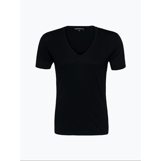 Drykorn T-shirt męski Mężczyźni Bawełna czarny jednolity ze sklepu vangraaf w kategorii T-shirty męskie - zdjęcie 134377608