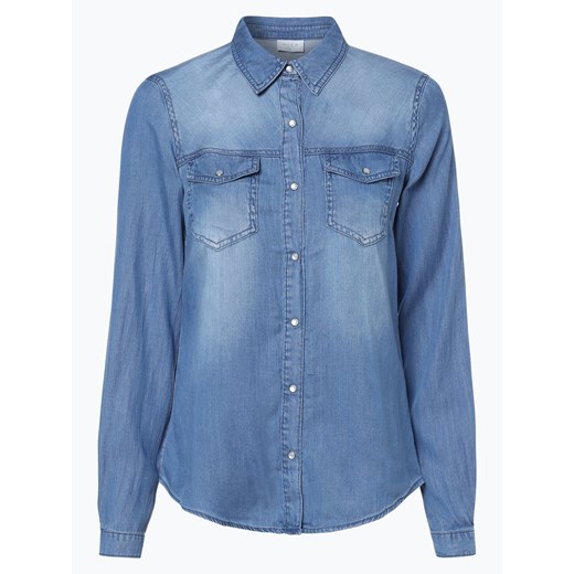Vila Damska koszula jeansowa Kobiety Bawełna niebieski jednolity ze sklepu vangraaf w kategorii Koszule damskie - zdjęcie 134377757