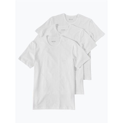 BOSS T-shirty pakowane po 3 szt. Mężczyźni Bawełna biały jednolity ze sklepu vangraaf w kategorii Podkoszulki męskie - zdjęcie 134377786