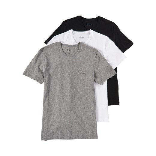 BOSS T-shirty pakowane po 3 szt. Mężczyźni Bawełna wielokolorowy jednolity ze sklepu vangraaf w kategorii T-shirty męskie - zdjęcie 134377787