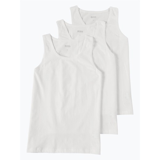BOSS Podkoszulki pakowane po 3 sztuki Mężczyźni Bawełna biały jednolity ze sklepu vangraaf w kategorii Podkoszulki męskie - zdjęcie 134377788