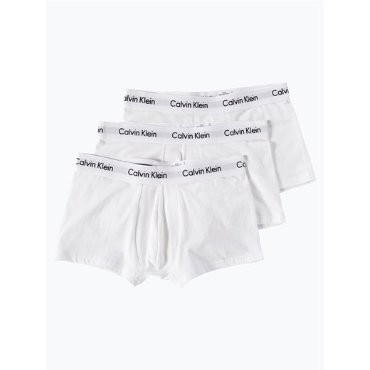 Calvin Klein Obcisłe bokserki pakowane po 3 szt. Mężczyźni Bawełna biały jednolity ze sklepu vangraaf w kategorii Majtki męskie - zdjęcie 134377789