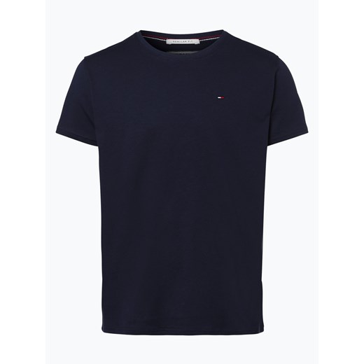 Tommy Jeans T-shirt męski Mężczyźni Bawełna niebieski jednolity ze sklepu vangraaf w kategorii T-shirty męskie - zdjęcie 134377957