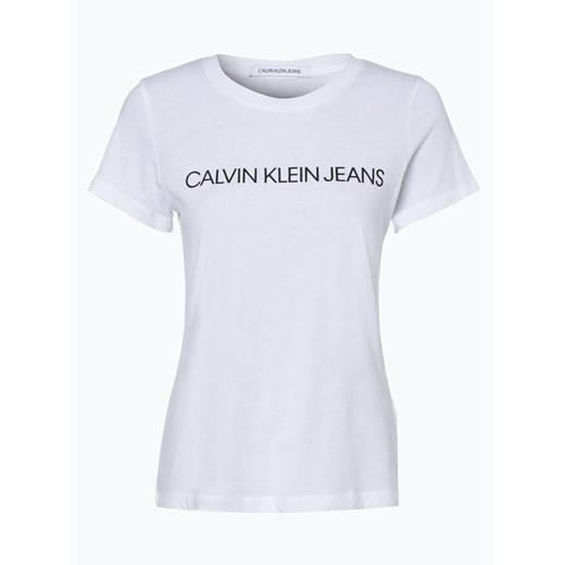 Calvin Klein Jeans - T-shirt damski, biały M vangraaf