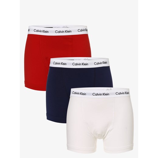 Calvin Klein Obcisłe bokserki pakowane po 3 szt. Mężczyźni Dżersej czerwony jednolity ze sklepu vangraaf w kategorii Majtki męskie - zdjęcie 134378049