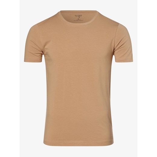 Olymp Level Five T-shirt męski Mężczyźni Dżersej cielisty jednolity ze sklepu vangraaf w kategorii Podkoszulki męskie - zdjęcie 134378055