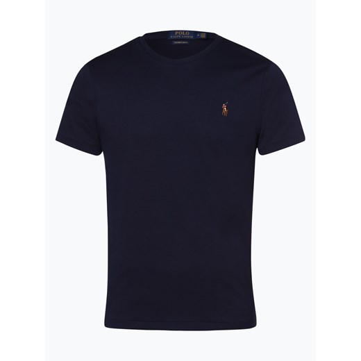 Polo Ralph Lauren T-shirt męski Mężczyźni Bawełna granatowy jednolity ze sklepu vangraaf w kategorii T-shirty męskie - zdjęcie 134378068