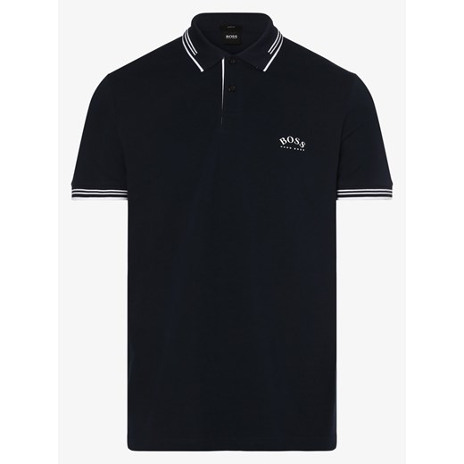 BOSS Athleisure - Męska koszulka polo – Paul Curved, niebieski M vangraaf