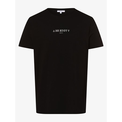 BE EDGY - T-shirt męski – BEDustin, czarny M wyprzedaż vangraaf