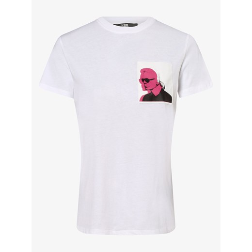 KARL LAGERFELD - T-shirt damski, biały Karl Lagerfeld L okazyjna cena vangraaf