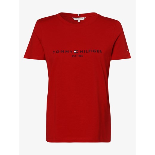 Tommy Hilfiger - T-shirt damski, czerwony Tommy Hilfiger XS vangraaf okazja