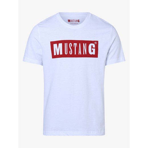 Mustang - T-shirt męski – Alex, biały Mustang L vangraaf