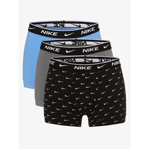 Nike Obcisłe bokserki pakowane po 3 szt. Mężczyźni Bawełna niebieski jednolity ze sklepu vangraaf w kategorii Majtki męskie - zdjęcie 134378729