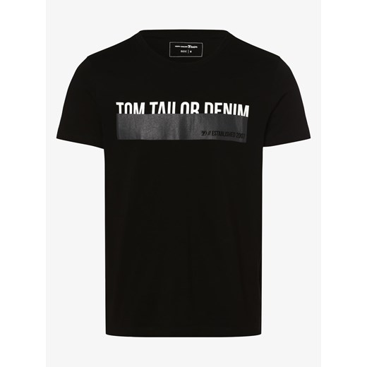 Tom Tailor Denim - T-shirt męski, czarny Tom Tailor Denim M vangraaf