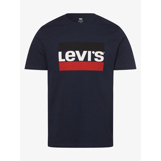 Levi's T-shirt męski Mężczyźni Bawełna granatowy nadruk ze sklepu vangraaf w kategorii T-shirty męskie - zdjęcie 134379315