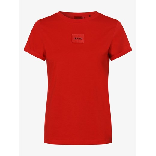 HUGO - T-shirt damski – The SlimTee_redlabel, czerwony S vangraaf