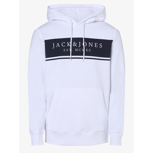 Jack & Jones - Męska bluza z kapturem – JJRiver, biały Jack & Jones M vangraaf