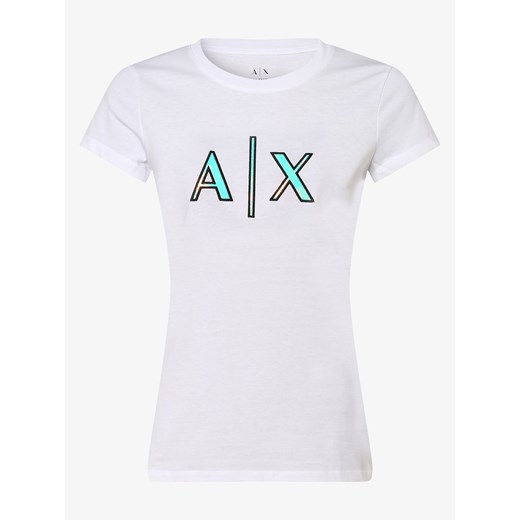 Armani Exchange - T-shirt damski, biały Armani Exchange S okazyjna cena vangraaf