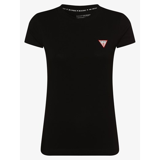 GUESS T-shirt damski Kobiety Bawełna czarny nadruk ze sklepu vangraaf w kategorii Bluzki damskie - zdjęcie 134380469