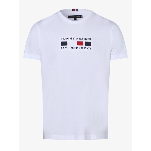 Tommy Hilfiger - T-shirt męski, biały Tommy Hilfiger M okazyjna cena vangraaf