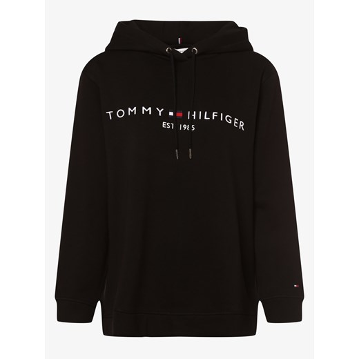 Tommy Hilfiger Curve Damska bluza z kapturem – Curve Kobiety czarny jednolity 52 vangraaf