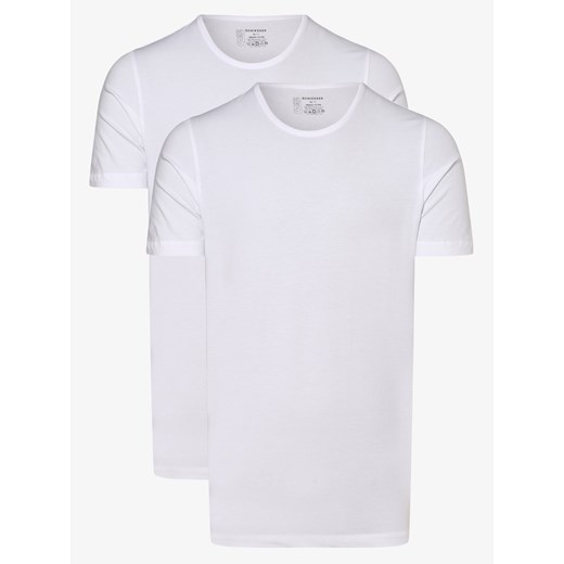 Schiesser - T-shirty męskie pakowane po 2 szt., biały Schiesser 6 vangraaf
