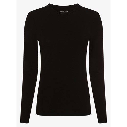 Opus Damska koszulka z długim rękawem Kobiety Dżersej czarny jednolity ze sklepu vangraaf w kategorii Bluzki damskie - zdjęcie 134382739