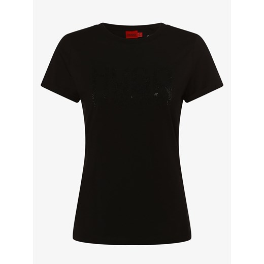 HUGO - T-shirt damski – The Slim Tee 13, czarny L vangraaf
