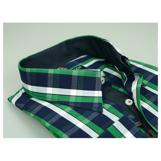 KRZYSZTOF koszula w kratę XL 43-44 170/176 100% bawełna krzysztof zielony bawełniane