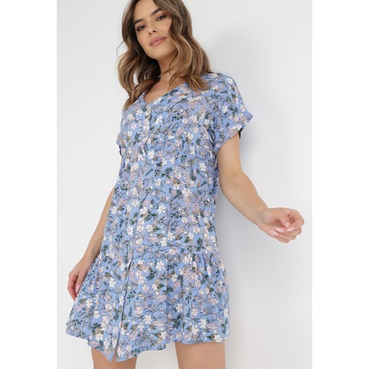 Niebieska Sukienka Dianone ze sklepu Born2be Odzież w kategorii Sukienki - zdjęcie 134519498