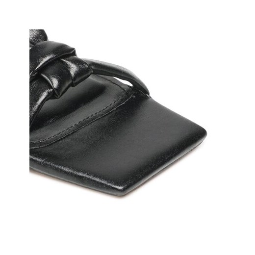 Sandały damskie Jenny Fairy z klamrą czarne na średnim obcasie eleganckie 