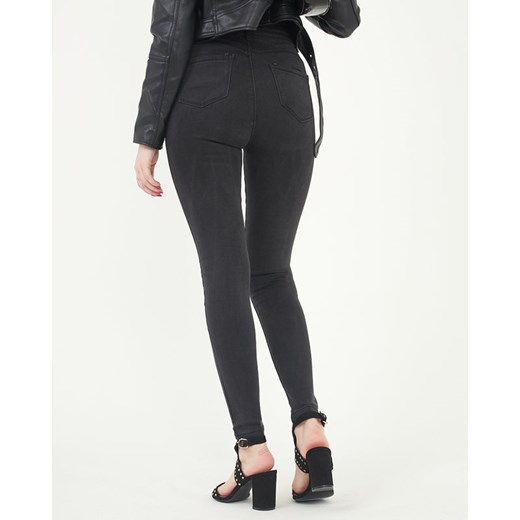 Czarne klasyczne jeansy damskie rurki - Odzież Royalfashion.pl XL - 42 royalfashion.pl