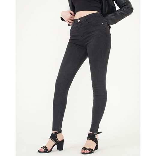 Czarne klasyczne jeansy damskie rurki - Odzież Royalfashion.pl S - 36 royalfashion.pl