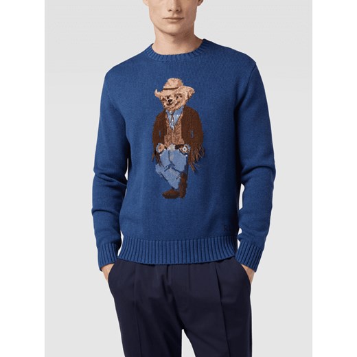 Sweter z dzianiny z wyhaftowanym motywem Polo Ralph Lauren XL Peek&Cloppenburg 