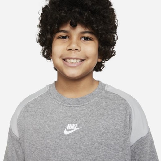 Bluza z dzianiny dresowej dla dużych dzieci (chłopców) Nike Sportswear - Szary Nike M Nike poland