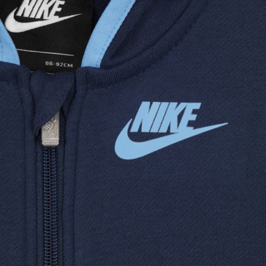 Pajacyk z kapturem dla niemowląt (12–24 M) Nike Sportswear - Niebieski Nike 52.5 Nike poland