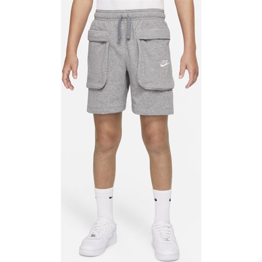Krótkie bojówki dla dużych dzieci (chłopców) Nike Sportswear - Szary Nike XL Nike poland