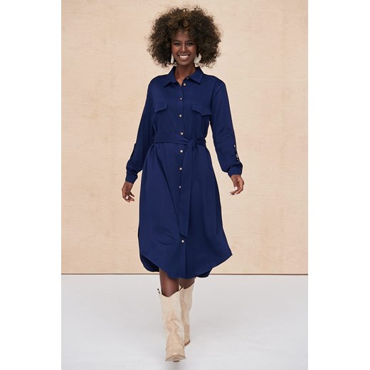 Sukienka Estiva BS Granatowy Blue Shadow 42 blue shadow